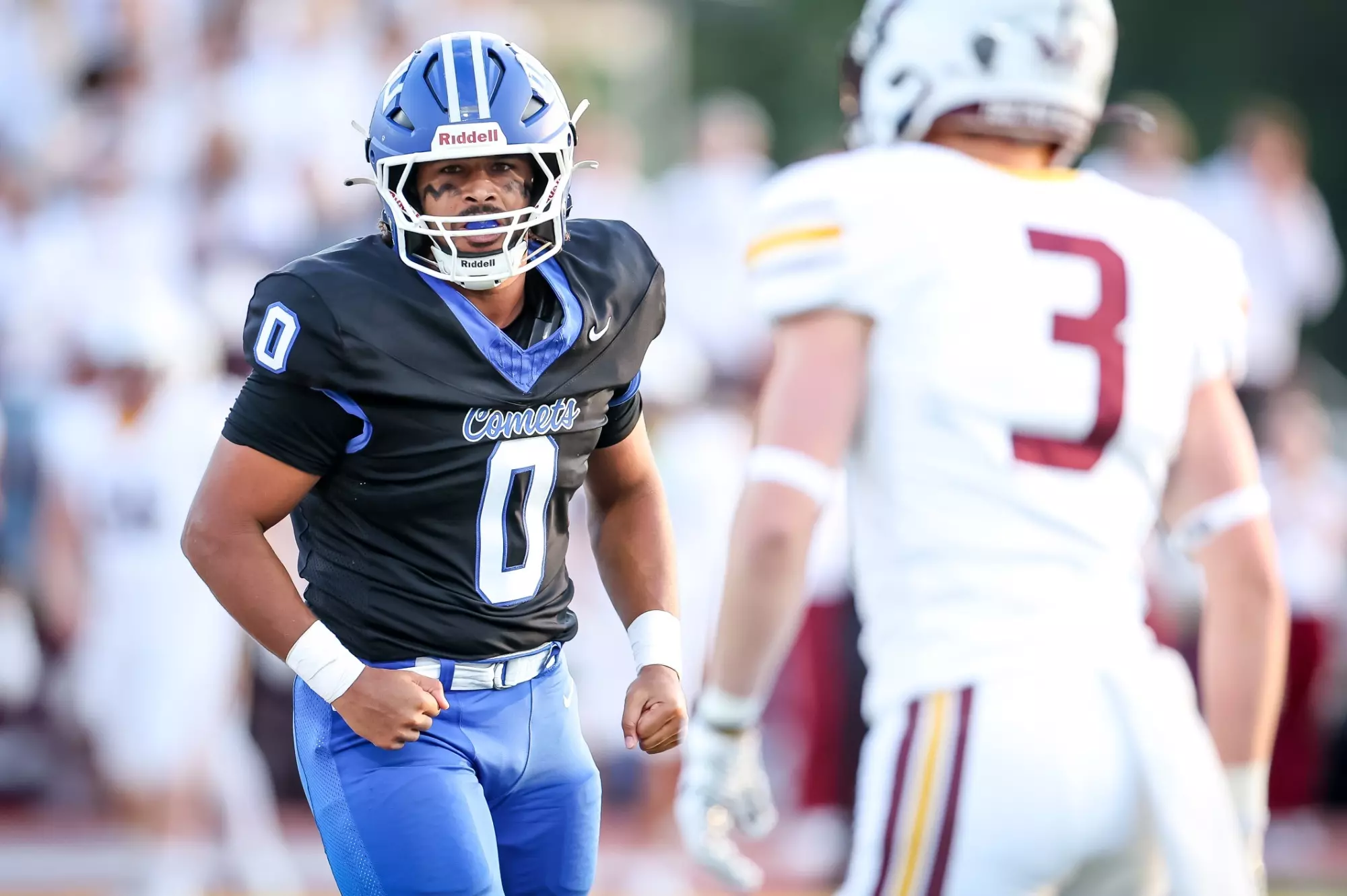 Devon Woods reacting after a play